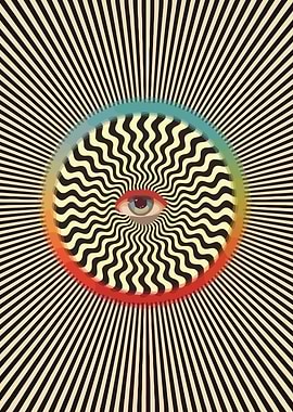 Psychedelic Eye with Radial Pattern