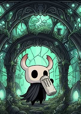 Hollow Knight Character Drinking Monster Energy