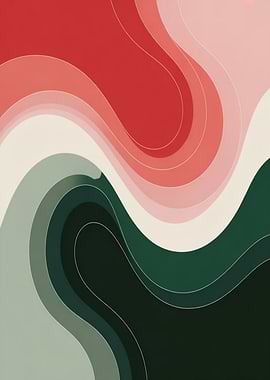 Abstract Wavy Color Layers