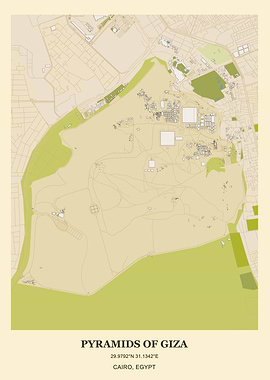 Map of the Pyramids of Giza