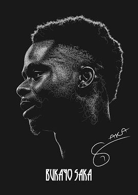 Bukayo Saka Scribble art