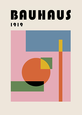 Bauhaus 1919 Abstract Geometric Poster