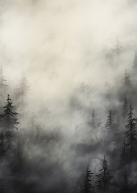 Misty Forest Landscape