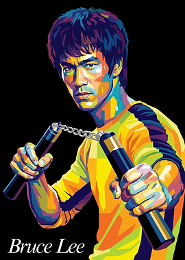 Bruce Lee Pop Art Portrait