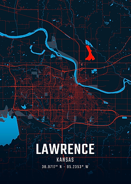 Lawrence Kansas City Map