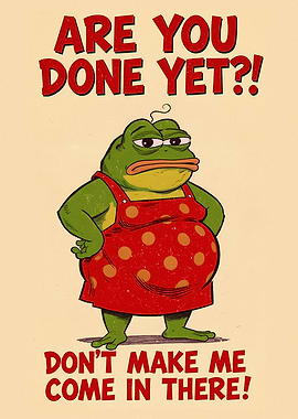 Funny Mom Frog Vintage Bathroom Humor