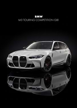 BMW M3 Touring Competition G81 Car Poster