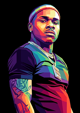 DaBaby Pop Art Portrait