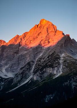 Mountain Peak at Sunrise