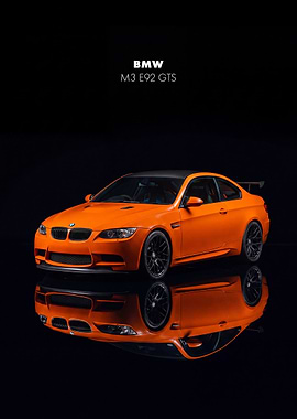 BMW M3 E92 GTS Car Poster