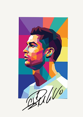 Cristiano Ronaldo Pop Art Portrait