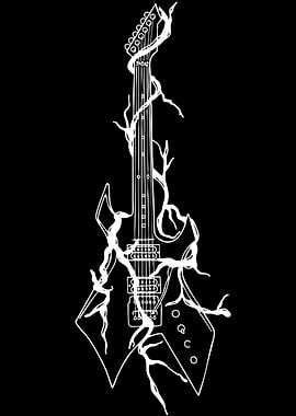 Electric Guitar with Lightning