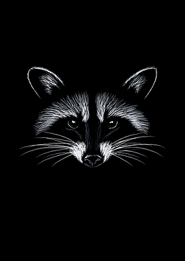 Minimalist Raccoon Sketch