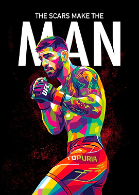 Ilia Topuria Pop Art Portrait