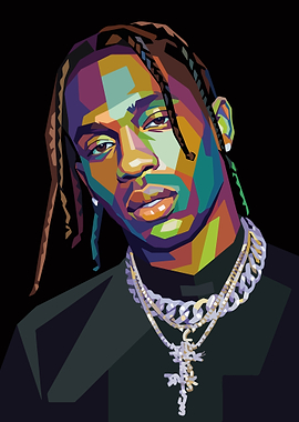 Travis Scott Pop Art Portrait
