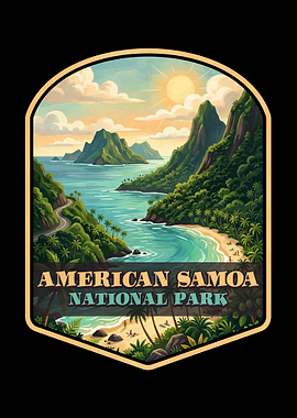 American Samoa National Park Vintage Poster