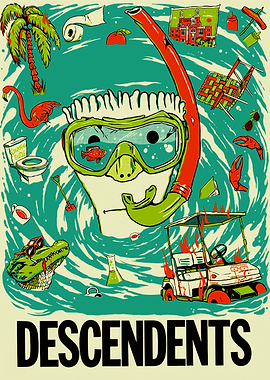 Descendents Band Poster with Surreal Elements