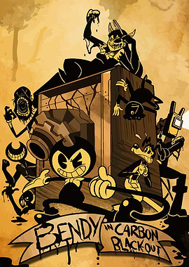 Bendy in Carbon Blackout Poster