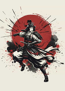 Samurai Warrior in Action