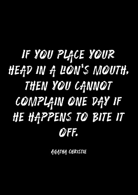 Agatha Christie Quote About Lions