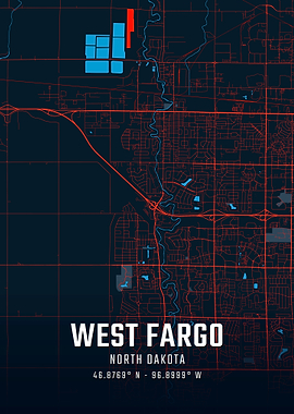 West Fargo North Dakota City Map