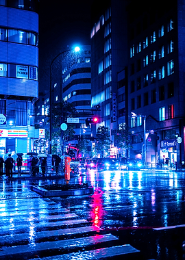 Neon Cityscape at Night