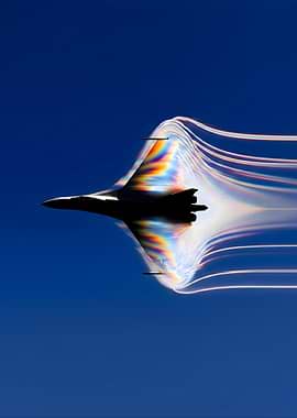 Supersonic Jet Breaking Sound Barrier