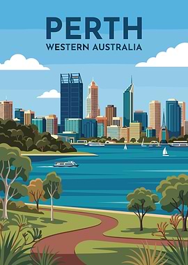 Perth Western Australia Skyline