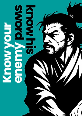 Samurai with Inspirational Text