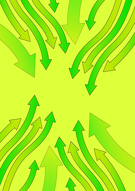 Green Arrows Converging and Diverging
