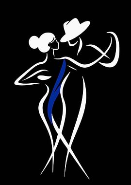 Couple Dancing Tango
