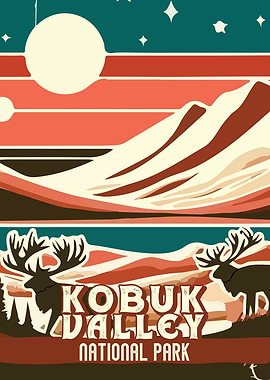 Kobuk Valley National Park Retro Poster