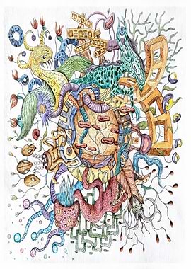 Surreal Organic Abstract Composition