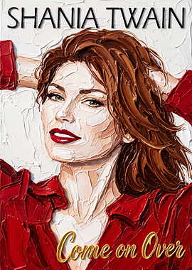 Shania Twain Come On Over Album Cover Art Poster