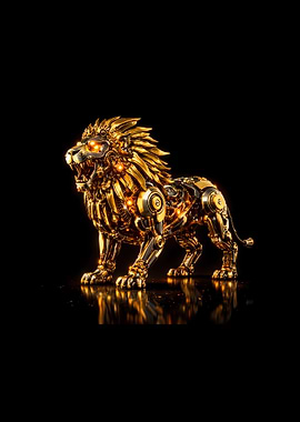 Golden Mechanical Lion