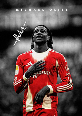 Michael Olise Autographed Jersey