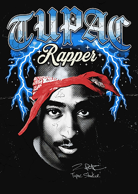 Tupac Shakur Rapper Portrait