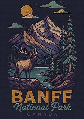 Banff National Park Vintage Poster