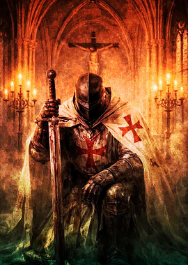 Kneeling Knight with Sword