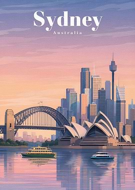 Sydney Skyline at Sunset