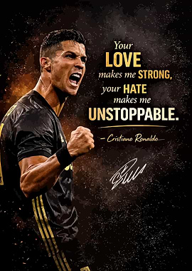 Cristiano Ronaldo Inspirational Quote Art