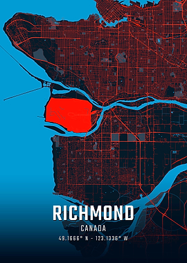 Richmond Canada City Map
