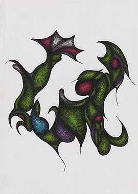 Abstract Stippled Organic Forms