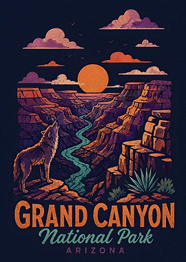 Grand Canyon National Park Vintage Poster