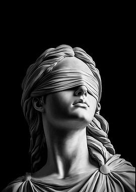 Blindfolded Statue of Justice