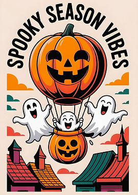 Spooky Season Vibes Hot Air Balloon