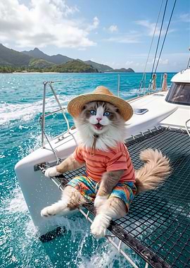 Captain Ragdoll: The Coolest Cat on a Boat – Funny Summer Vacation