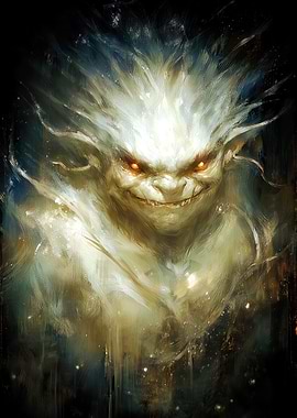 Ethereal Creature with Glowing Eyes