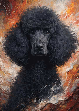 Black Poodle Portrait
