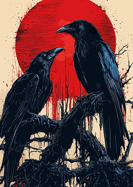 Two Ravens on a Branch